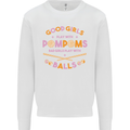 Bad Girls Play With Pool Balls 9-Ball Mens Sweatshirt Jumper White