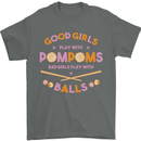 Bad Girls Play With Pool Balls 9-Ball Mens T-Shirt 100% Cotton Charcoal
