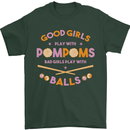 Bad Girls Play With Pool Balls 9-Ball Mens T-Shirt 100% Cotton Forest Green