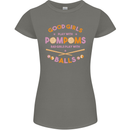 Bad Girls Play With Pool Balls 9-Ball Womens Petite Cut T-Shirt Charcoal