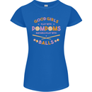 Bad Girls Play With Pool Balls 9-Ball Womens Petite Cut T-Shirt Royal Blue