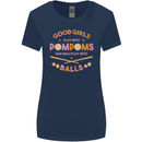 Bad Girls Play With Pool Balls 9-Ball Womens Wider Cut T-Shirt Navy Blue