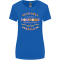 Bad Girls Play With Pool Balls 9-Ball Womens Wider Cut T-Shirt Royal Blue