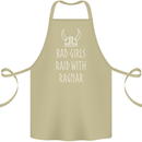 Bad Girls Raid With Ragnar Vikings Valhalla Cotton Apron 100% Organic Khaki