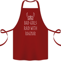Bad Girls Raid With Ragnar Vikings Valhalla Cotton Apron 100% Organic Maroon