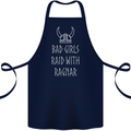 Bad Girls Raid With Ragnar Vikings Valhalla Cotton Apron 100% Organic Navy Blue
