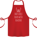 Bad Girls Raid With Ragnar Vikings Valhalla Cotton Apron 100% Organic Red