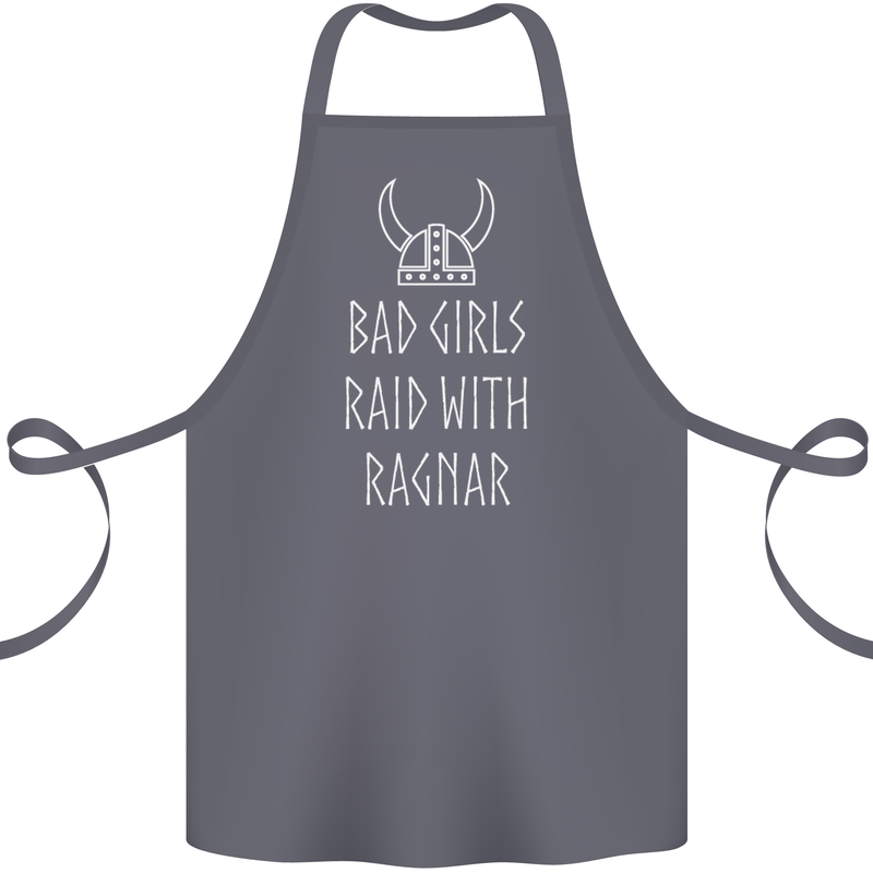 Bad Girls Raid With Ragnar Vikings Valhalla Cotton Apron 100% Organic Steel