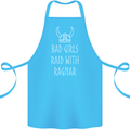 Bad Girls Raid With Ragnar Vikings Valhalla Cotton Apron 100% Organic Turquoise