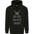 Bad Girls Raid With Ragnar Vikings Valhalla Mens 80% Cotton Hoodie Black