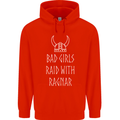 Bad Girls Raid With Ragnar Vikings Valhalla Mens 80% Cotton Hoodie Bright Red