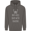 Bad Girls Raid With Ragnar Vikings Valhalla Mens 80% Cotton Hoodie Charcoal