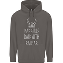 Bad Girls Raid With Ragnar Vikings Valhalla Mens 80% Cotton Hoodie Charcoal