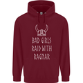 Bad Girls Raid With Ragnar Vikings Valhalla Mens 80% Cotton Hoodie Maroon