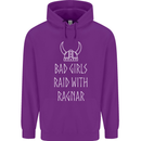 Bad Girls Raid With Ragnar Vikings Valhalla Mens 80% Cotton Hoodie Purple