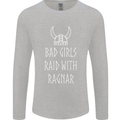 Bad Girls Raid With Ragnar Vikings Valhalla Mens Long Sleeve T-Shirt Sports Grey