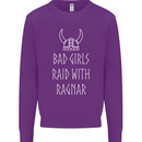 Bad Girls Raid With Ragnar Vikings Valhalla Mens Sweatshirt Jumper Purple