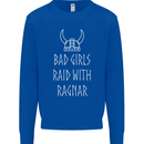 Bad Girls Raid With Ragnar Vikings Valhalla Mens Sweatshirt Jumper Royal Blue