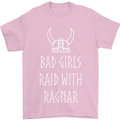 Bad Girls Raid With Ragnar Vikings Valhalla Mens T-Shirt Cotton Gildan Light Pink