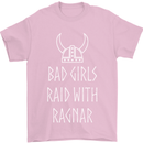 Bad Girls Raid With Ragnar Vikings Valhalla Mens T-Shirt Cotton Gildan Light Pink