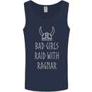 Bad Girls Raid With Ragnar Vikings Valhalla Mens Vest Tank Top Navy Blue