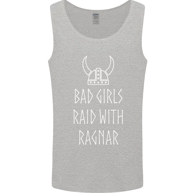 Bad Girls Raid With Ragnar Vikings Valhalla Mens Vest Tank Top Sports Grey