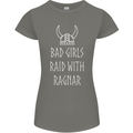 Bad Girls Raid With Ragnar Vikings Valhalla Womens Petite Cut T-Shirt Charcoal