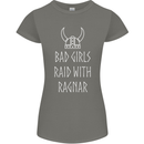 Bad Girls Raid With Ragnar Vikings Valhalla Womens Petite Cut T-Shirt Charcoal