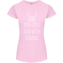 Bad Girls Raid With Ragnar Vikings Valhalla Womens Petite Cut T-Shirt Light Pink