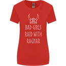 Bad Girls Raid With Ragnar Vikings Valhalla Womens Wider Cut T-Shirt Red