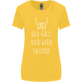 Bad Girls Raid With Ragnar Vikings Valhalla Womens Wider Cut T-Shirt Yellow