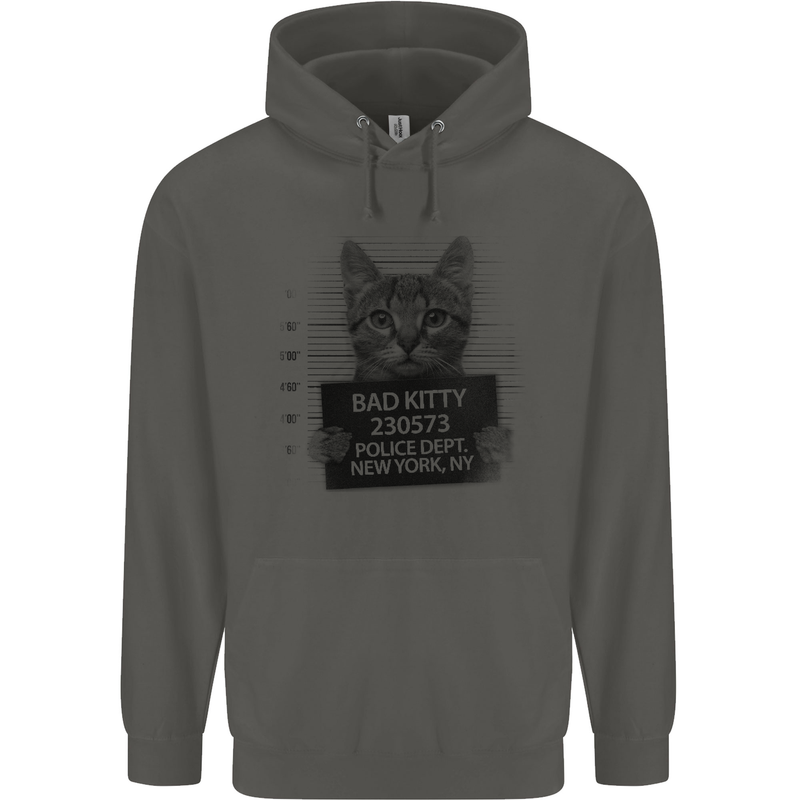 Bad Kitty New York City Police Dept. Childrens Kids Hoodie Storm Grey