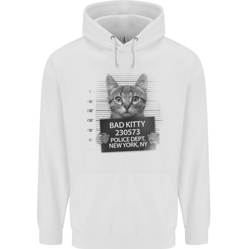 Bad Kitty New York City Police Dept. Childrens Kids Hoodie White