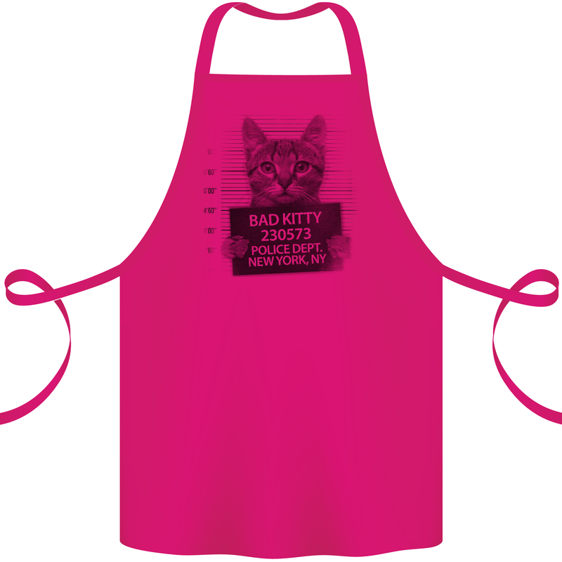 Bad Kitty New York City Police Dept. Cotton Apron 100% Organic Pink