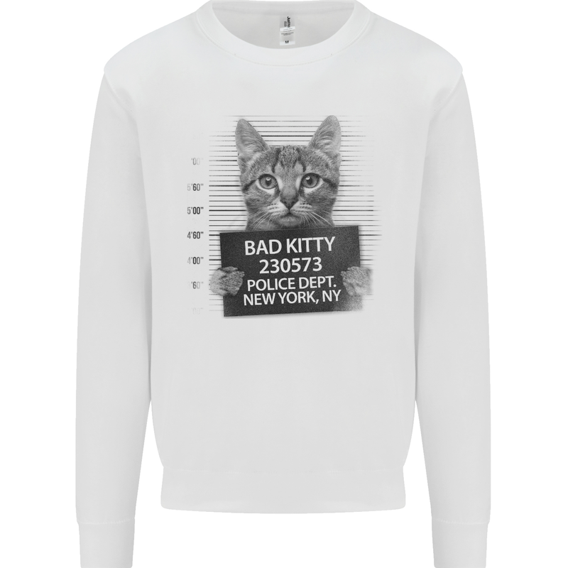 Bad Kitty New York City Police Dept. Kids Sweatshirt Jumper White