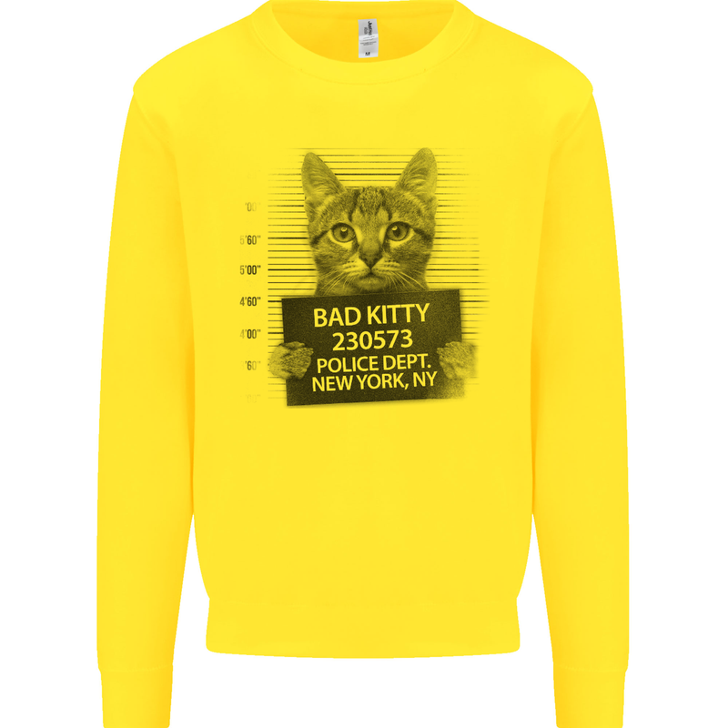 Bad Kitty New York City Police Dept. Kids Sweatshirt Jumper Yellow