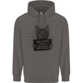 Bad Kitty New York City Police Dept. Mens 80% Cotton Hoodie Charcoal