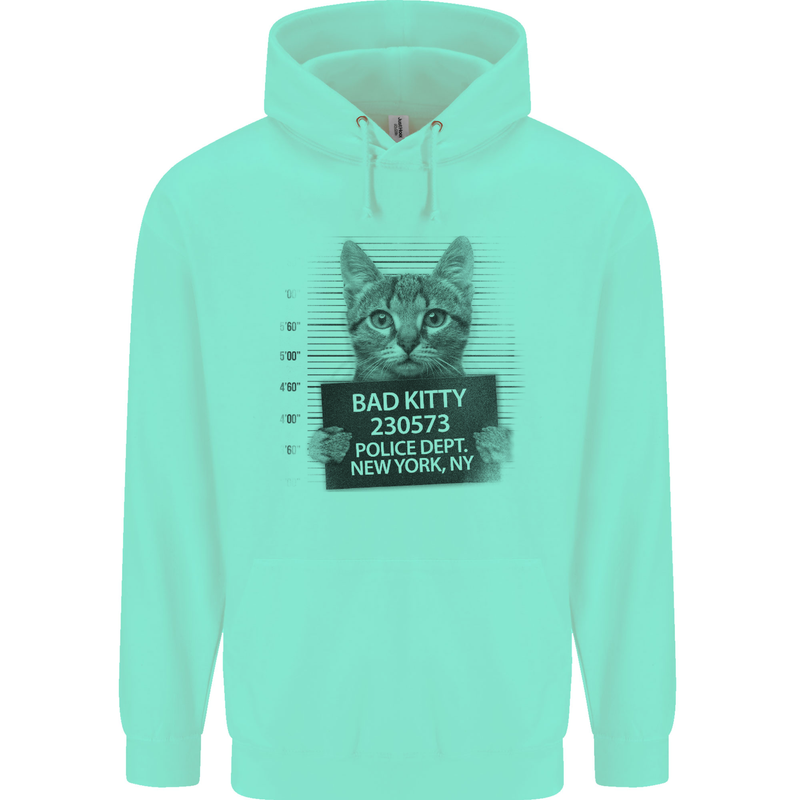 Bad Kitty New York City Police Dept. Mens 80% Cotton Hoodie Peppermint