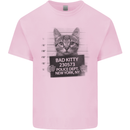 Bad Kitty New York City Police Dept. Mens Cotton T-Shirt Tee Top Light Pink