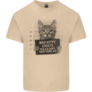 Bad Kitty New York City Police Dept. Mens Cotton T-Shirt Tee Top Sand
