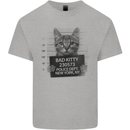 Bad Kitty New York City Police Dept. Mens Cotton T-Shirt Tee Top Sports Grey