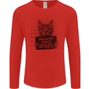 Bad Kitty New York City Police Dept. Mens Long Sleeve T-Shirt Red