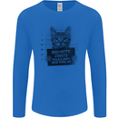 Bad Kitty New York City Police Dept. Mens Long Sleeve T-Shirt Royal Blue