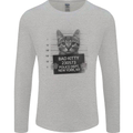 Bad Kitty New York City Police Dept. Mens Long Sleeve T-Shirt Sports Grey