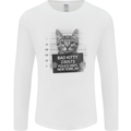 Bad Kitty New York City Police Dept. Mens Long Sleeve T-Shirt White