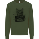 Bad Kitty New York City Police Dept. Mens Sweatshirt Jumper Forest Green