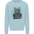 Bad Kitty New York City Police Dept. Mens Sweatshirt Jumper Light Blue