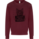 Bad Kitty New York City Police Dept. Mens Sweatshirt Jumper Maroon