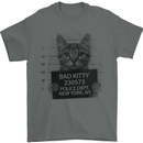 Bad Kitty New York City Police Dept. Mens T-Shirt Cotton Gildan Charcoal