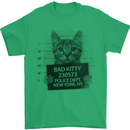 Bad Kitty New York City Police Dept. Mens T-Shirt Cotton Gildan Irish Green